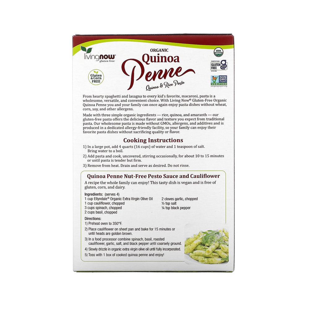 (30% OFF) NOW Foods, Organic Quinoa Penne, Gluten-Free, Corn-Free, Non-GMO, Quinoa and Rice Pasta, 8-Ounce (227g)--Best by 02/24 - Bloom Concept
