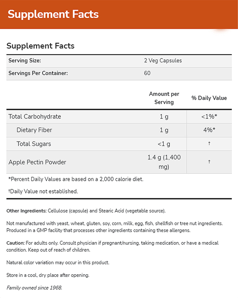 NOW Supplements, Apple Pectin 700 mg, Dietary Fiber, Intestinal Support*, 120 Veg Capsules Vitamins & Supplements NOW Foods USA