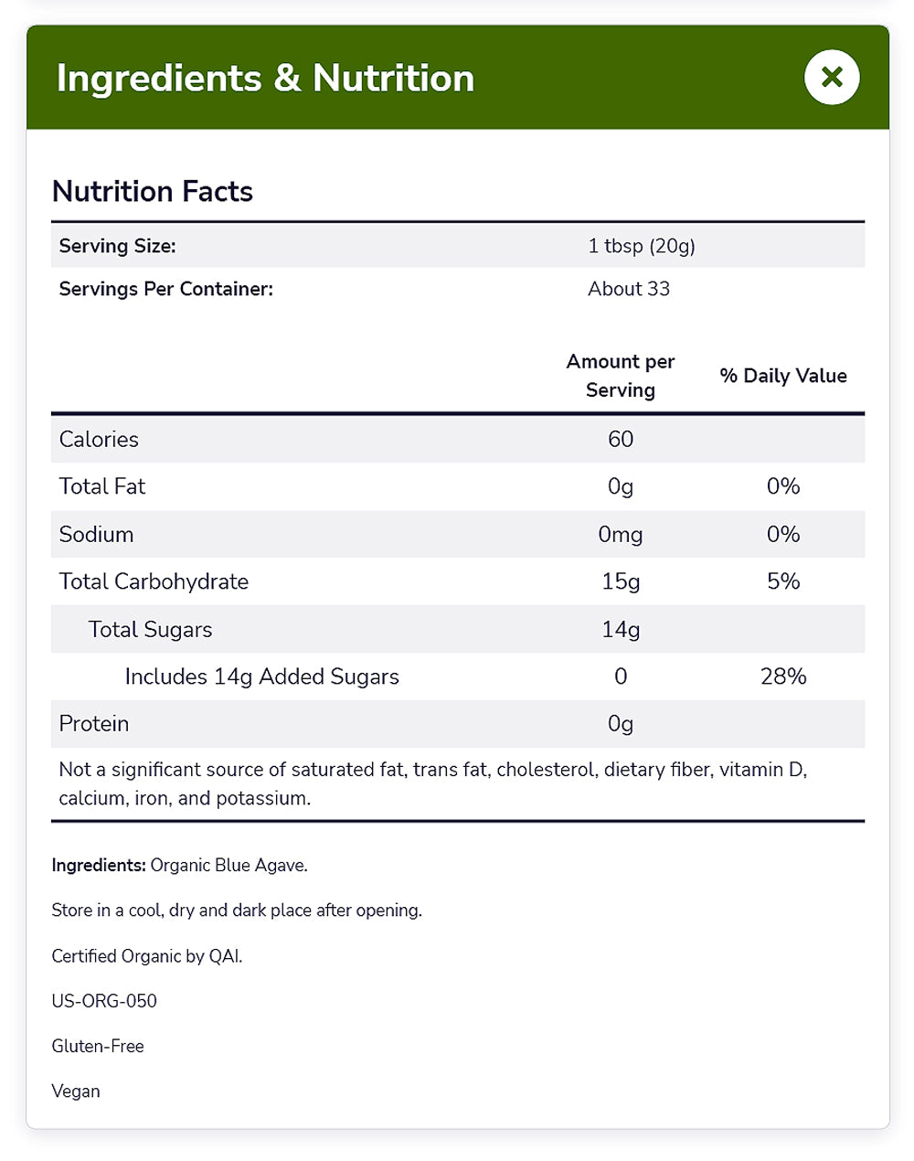 NOW Foods, Certified Organic Light Agave Nectar, Blue Agave, Certified Non-GMO, Low-Glycemic Sweetener, Kosher, 23.2-Ounce (660 g) - Bloom Concept
