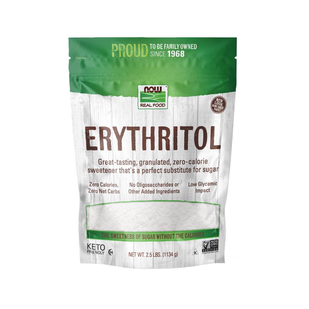 NOW Foods, Erythritol, Great-Tasting Sugar Replacement, Zero Calories, Low Glycemic Impact, Kosher, 2.5-Pound (1134g) Natural Foods NOW Foods USA