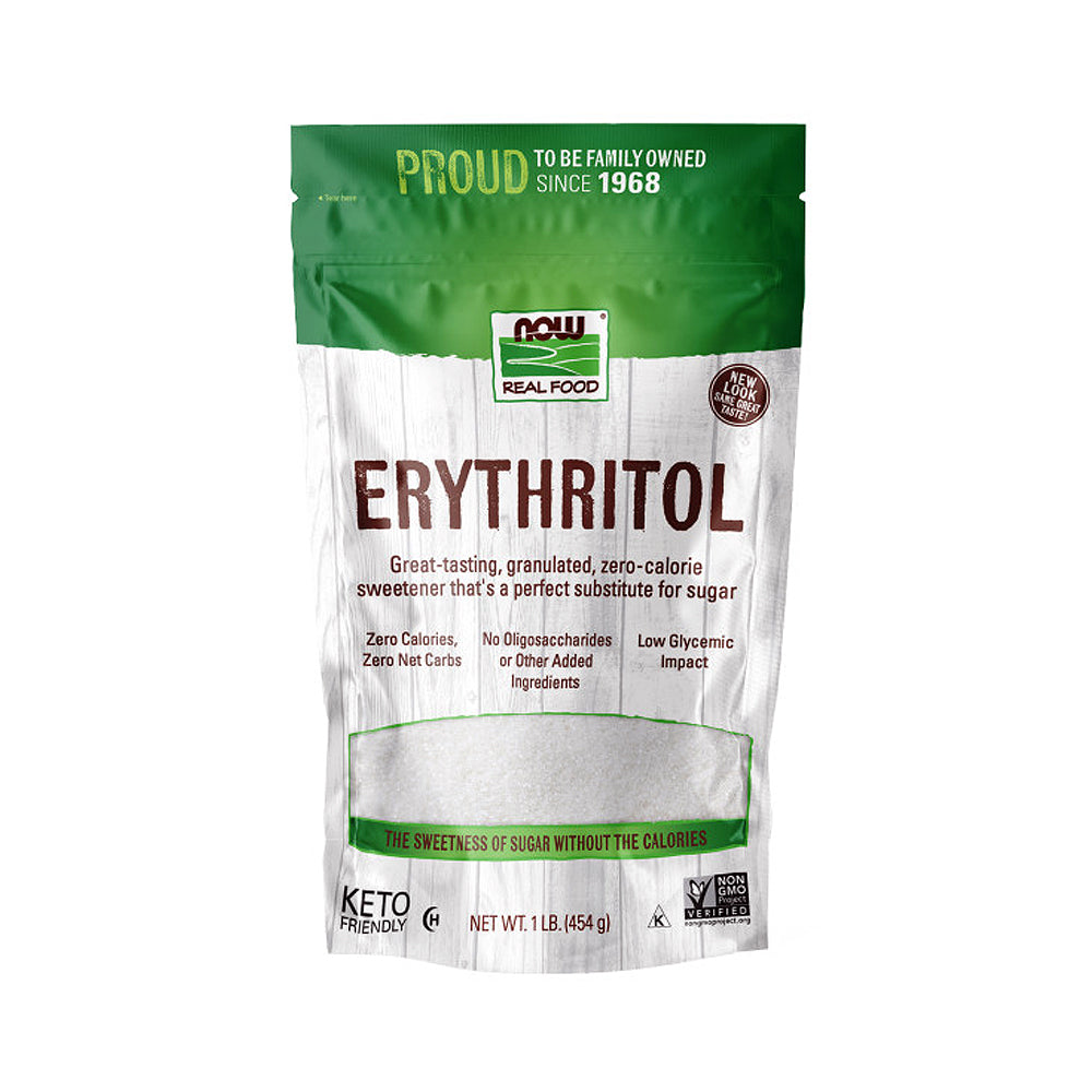 NOW Foods, Erythritol, Great-Tasting Sugar Replacement, Zero Calories, Low Glycemic Impact, Kosher, 1-Pound (454g) Natural Foods NOW Foods USA