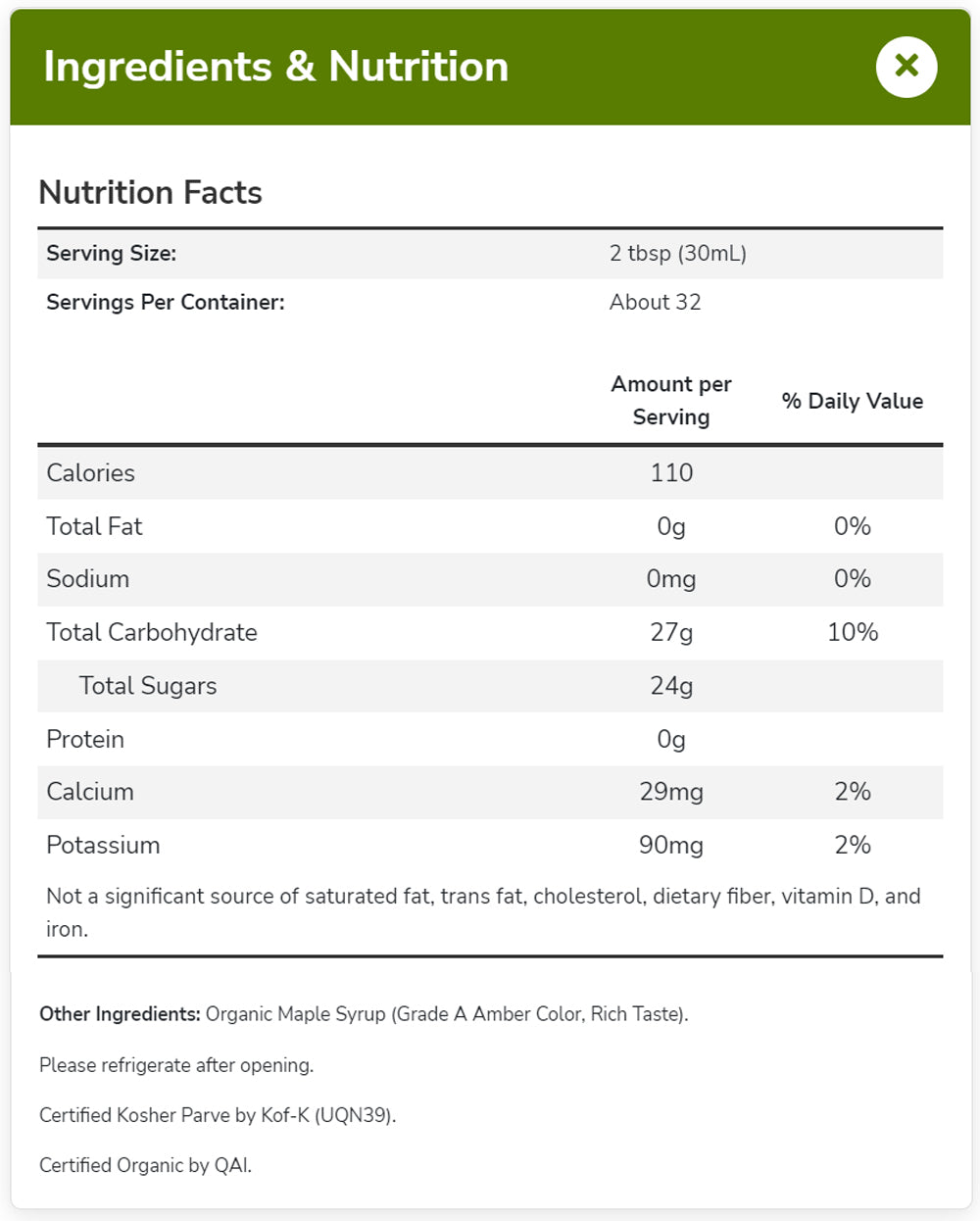NOW Foods, Certified Organic Maple Syrup, Grade A Amber Color, 100% Pure, Light Delicate Flavor, Certified Non-GMO, 32-Ounce (946ml) Natural Foods NOW Foods USA