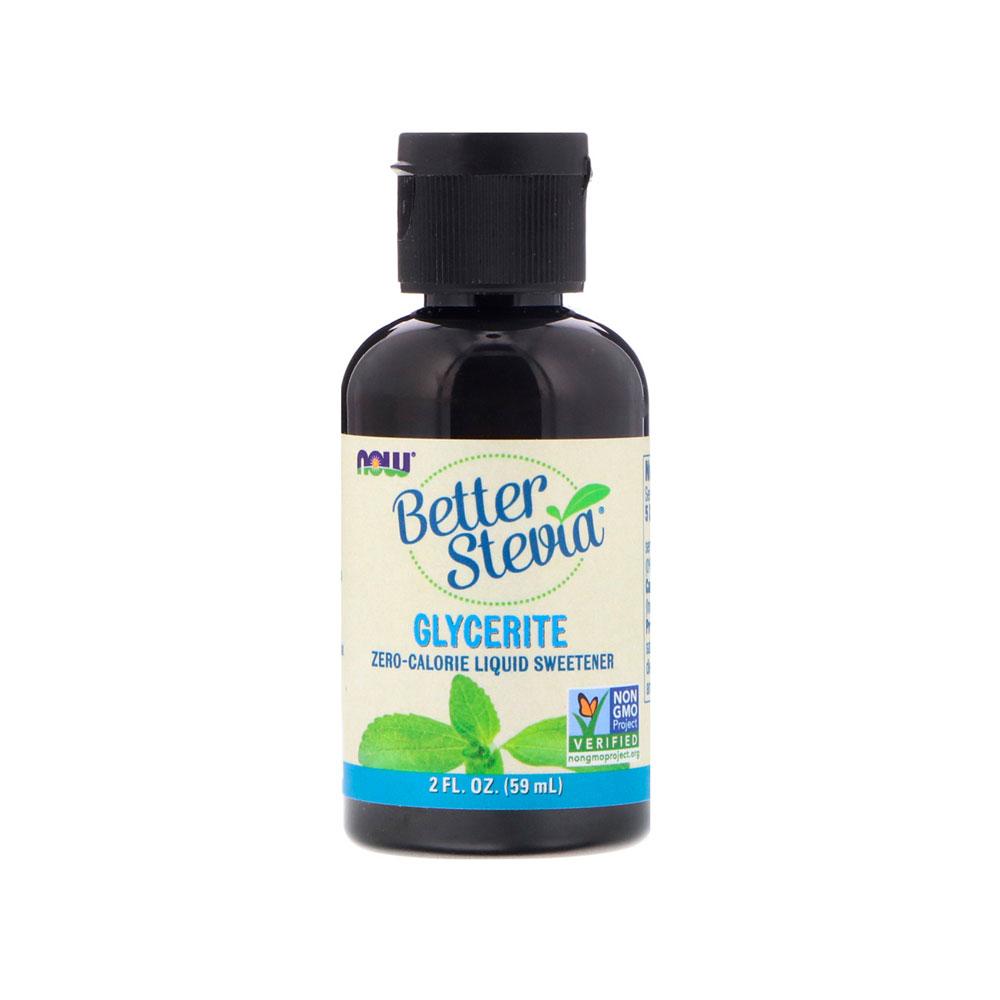 NOW Foods, Better Stevia Liquid, Glycerite, Zero-Calorie Liquid Sweetener, Low Glycemic Impact, Certified Non-GMO, 2-Ounce (59ml) Natural Foods NOW Foods USA