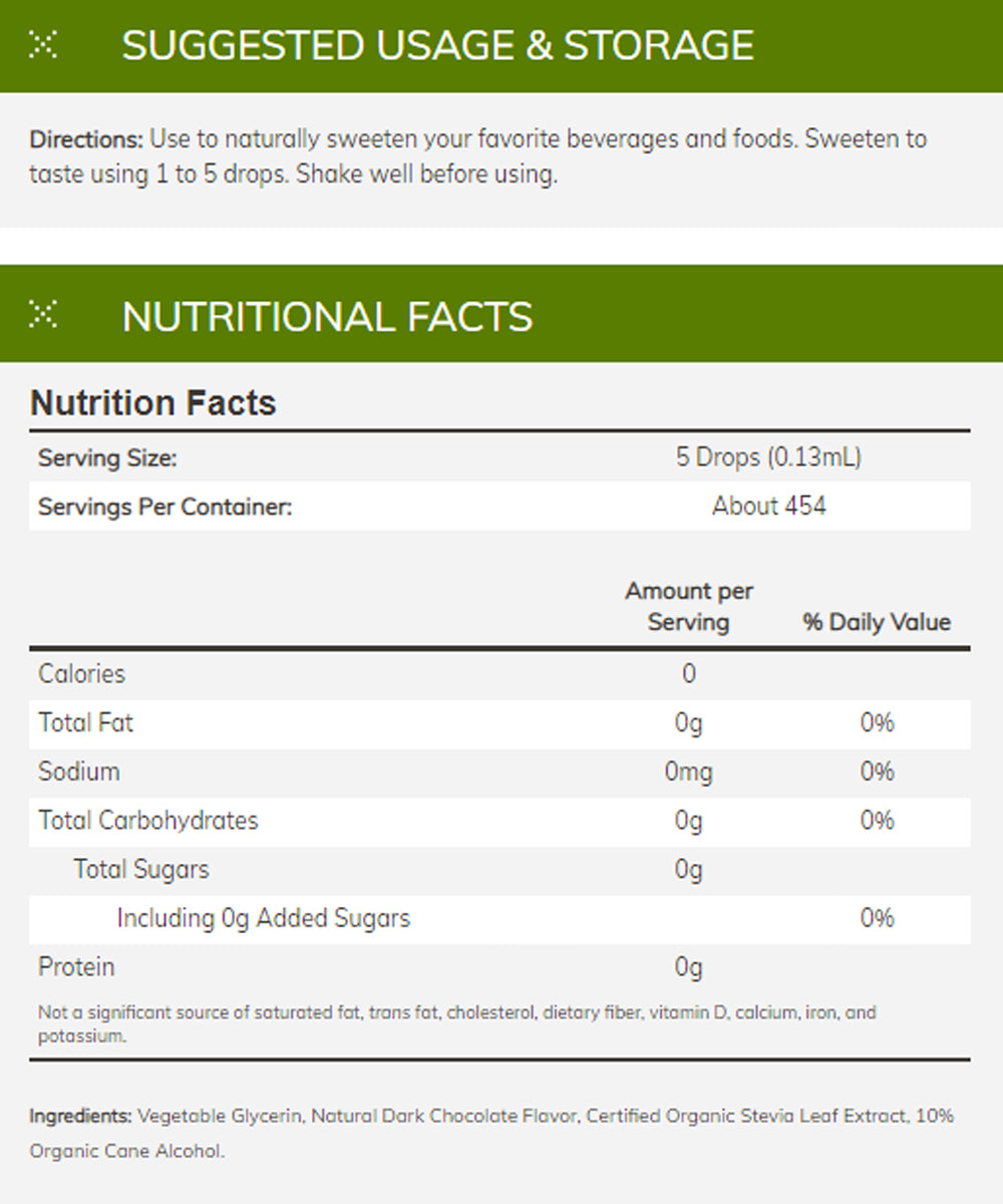 Now Foods, BetterStevia Liquid, Zero-Calorie Liquid Sweetener, Dark Chocolate, 2 fl oz (59 ml) Natural Foods NOW Foods USA