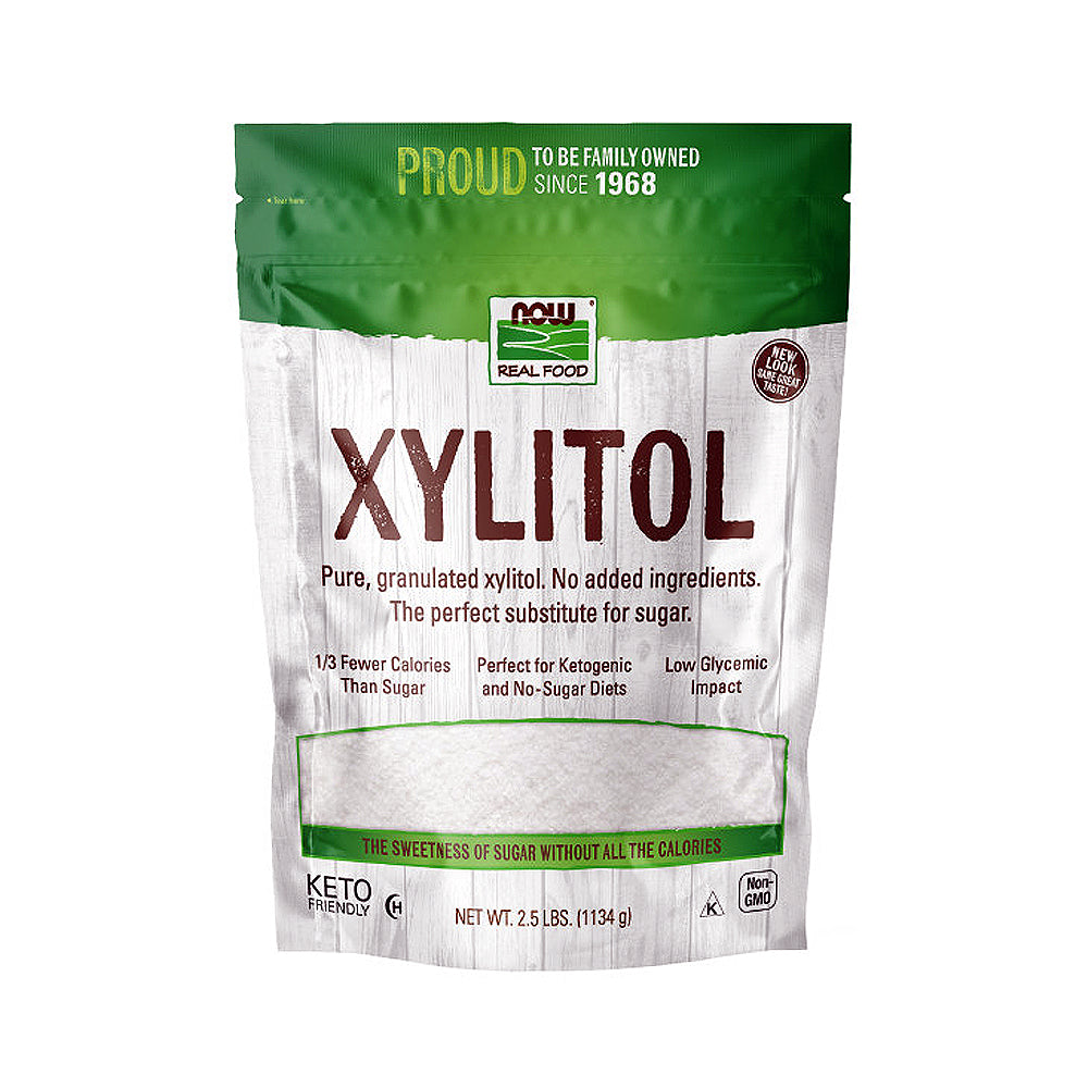 NOW Foods, Xylitol, Pure with No Added Ingredients, Keto-Friendly, Low Glycemic Impact, Low Calorie, 2.5-Pound (1134 g) - Bloom Concept