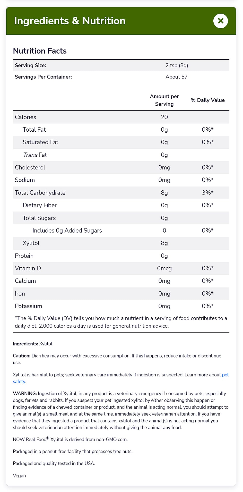 NOW Foods, Xylitol, Pure with No Added Ingredients, Keto-Friendly, Low Glycemic Impact, Low Calorie, 2.5-Pound (1134 g) - Bloom Concept