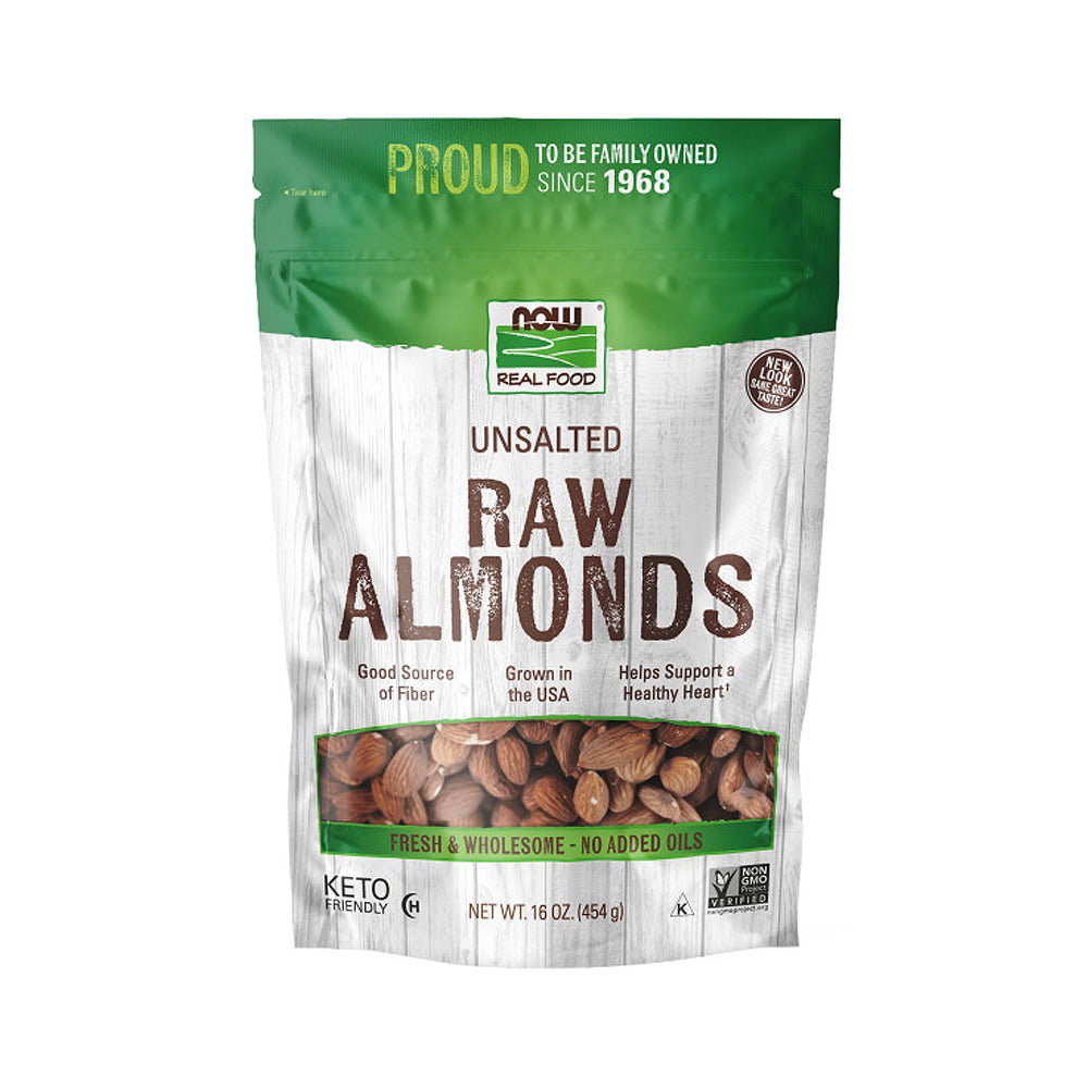 NOW Foods, Almonds, Raw and Unsalted, Source of Protein, Grown in the USA, 16-Ounce (454g) Natural Foods NOW Foods USA