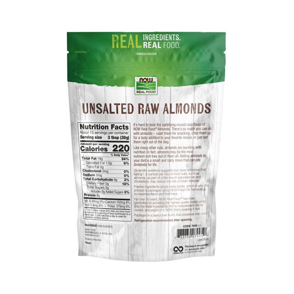 NOW Foods, Almonds, Raw and Unsalted, Source of Protein, Grown in the USA, 16-Ounce (454g) Natural Foods NOW Foods USA