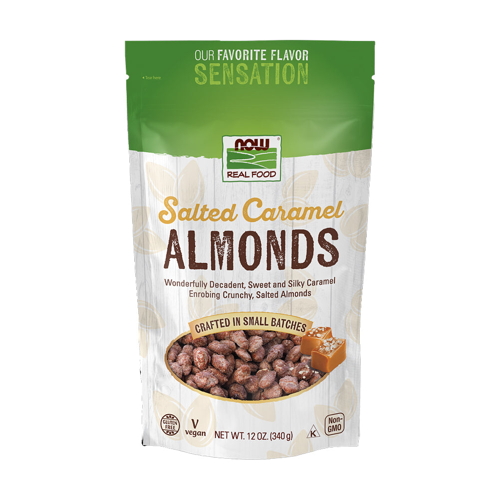 (50% OFF) NOW Foods, Salted Caramel Almonds, Dry Roasted, Crafted in Small Batches, 12-Ounce (340 g)--Best by 11/23 - Bloom Concept