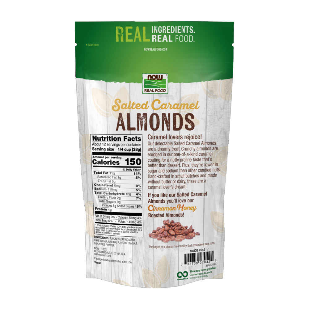 (50% OFF) NOW Foods, Salted Caramel Almonds, Dry Roasted, Crafted in Small Batches, 12-Ounce (340 g)--Best by 11/23 - Bloom Concept