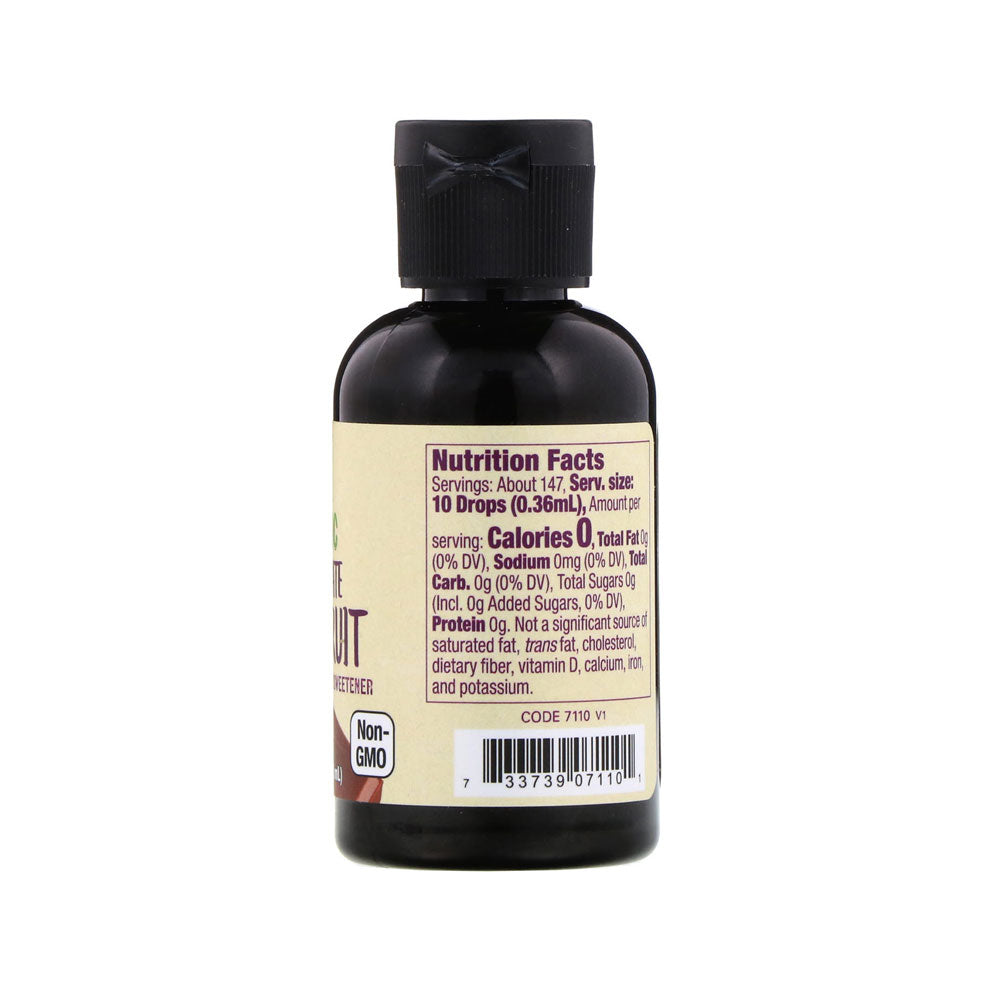 (Best by 01/26) NOW Foods, Organic Liquid Monk Fruit, Chocolate, Zero-Calorie Sweetener, 1.8-Ounce (53ml) Natural Foods NOW Foods USA
