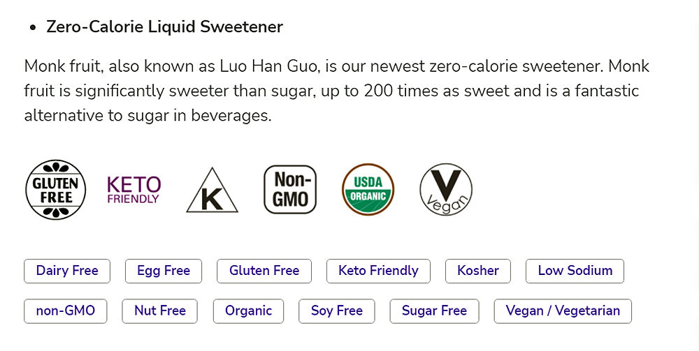 (Best by 01/26) NOW Foods, Organic Liquid Monk Fruit, Chocolate, Zero-Calorie Sweetener, 1.8-Ounce (53ml) Natural Foods NOW Foods USA