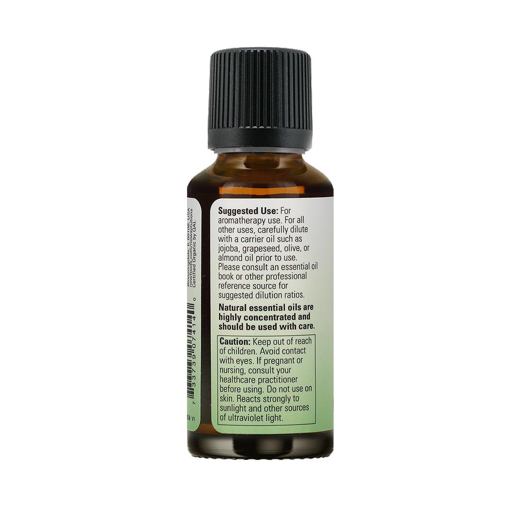 NOW Essential Oils, Organic Bergamot Oil, Sweet Aromatherapy Scent, Cold Pressed, 100% Pure, Vegan, Child Resistant Cap, 1-Ounce (30ml) - Bloom Concept