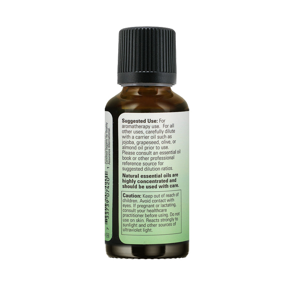 NOW Essential Oils, Organic Lemon Oil, Cheerful Aromatherapy Scent, Cold Pressed, 100% Pure, Vegan, Child Resistant Cap, 1-Ounce (30ml) Essential oils NOW Foods USA