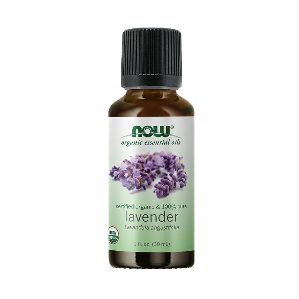 NOW Essential Oils, Organic Lavender Oil, Soothing Aromatherapy Scent, Steam Distilled, 100% Pure, Vegan, Child Resistant Cap, 1-Ounce (30ml) Essential oils NOW Foods USA