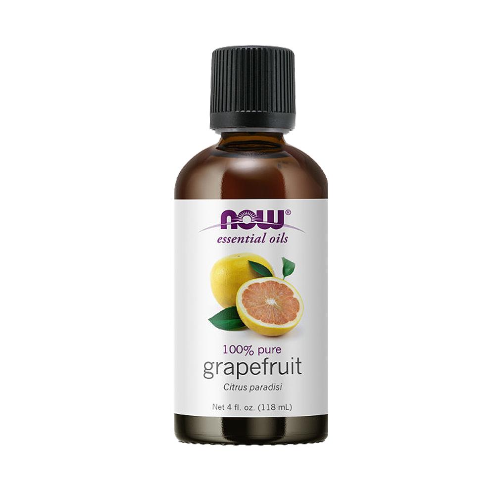NOW Essential Oils, Grapefruit Oil, Sweet Citrus Aromatherapy Scent, Cold Pressed, 100% Pure, Vegan, Child Resistant Cap, 4-Ounce (118 ml) - Bloom Concept