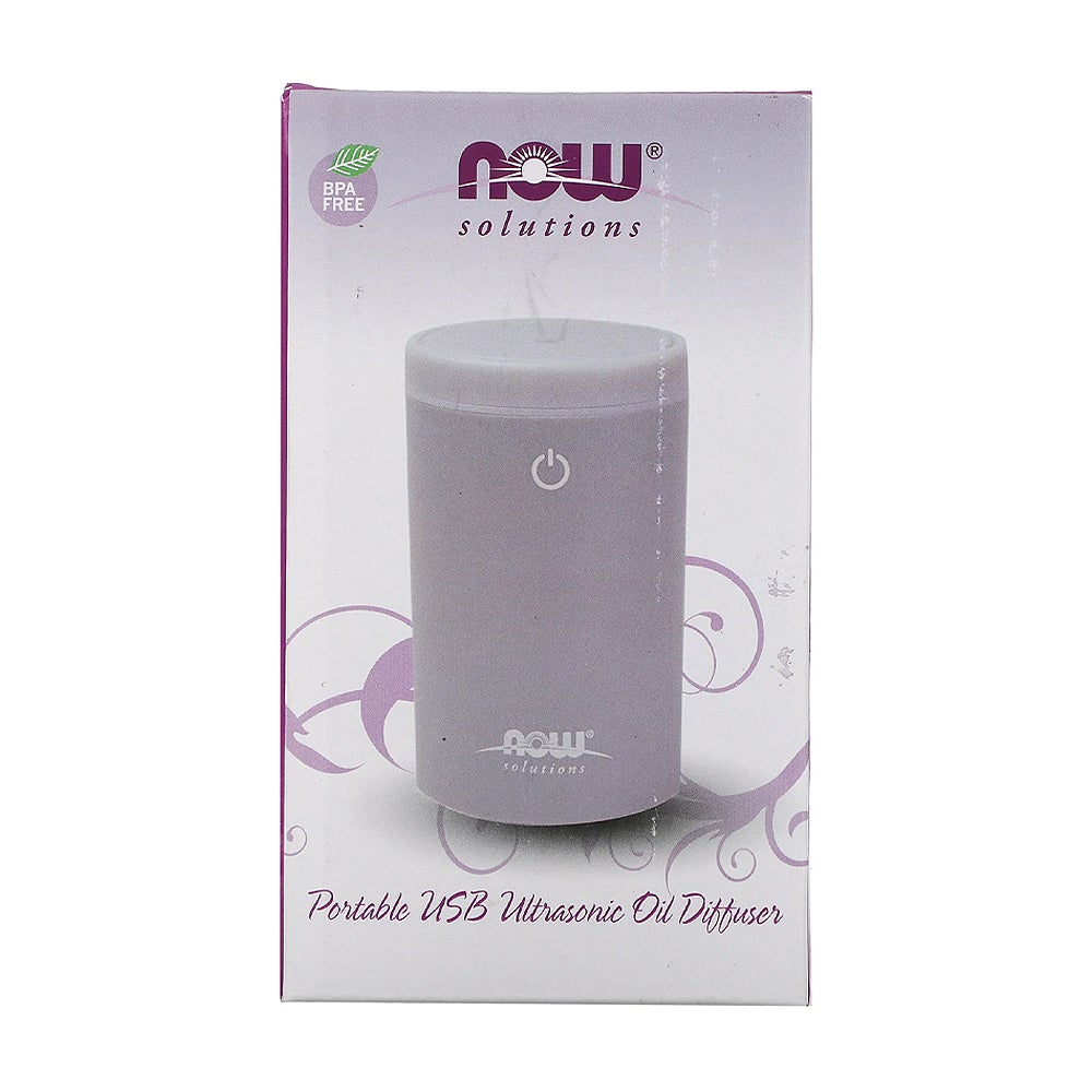 NOW Essential Oils, Portable USB Ultrasonic Aromatherapy Oil Diffuser, Extremely Quiet and Heat Free, Travel Friendly Diffuser Diffuser NOW Foods USA