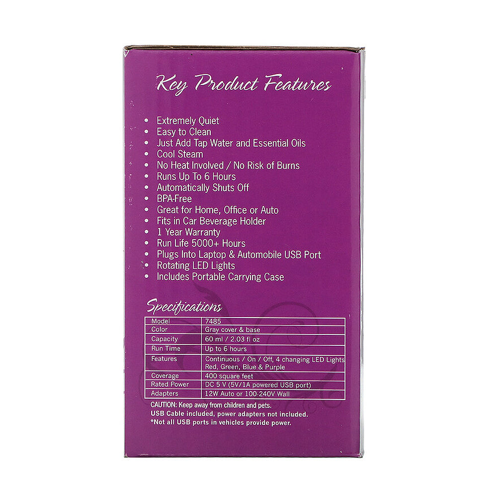 NOW Essential Oils, Portable USB Ultrasonic Aromatherapy Oil Diffuser, Extremely Quiet and Heat Free, Travel Friendly Diffuser Diffuser NOW Foods USA
