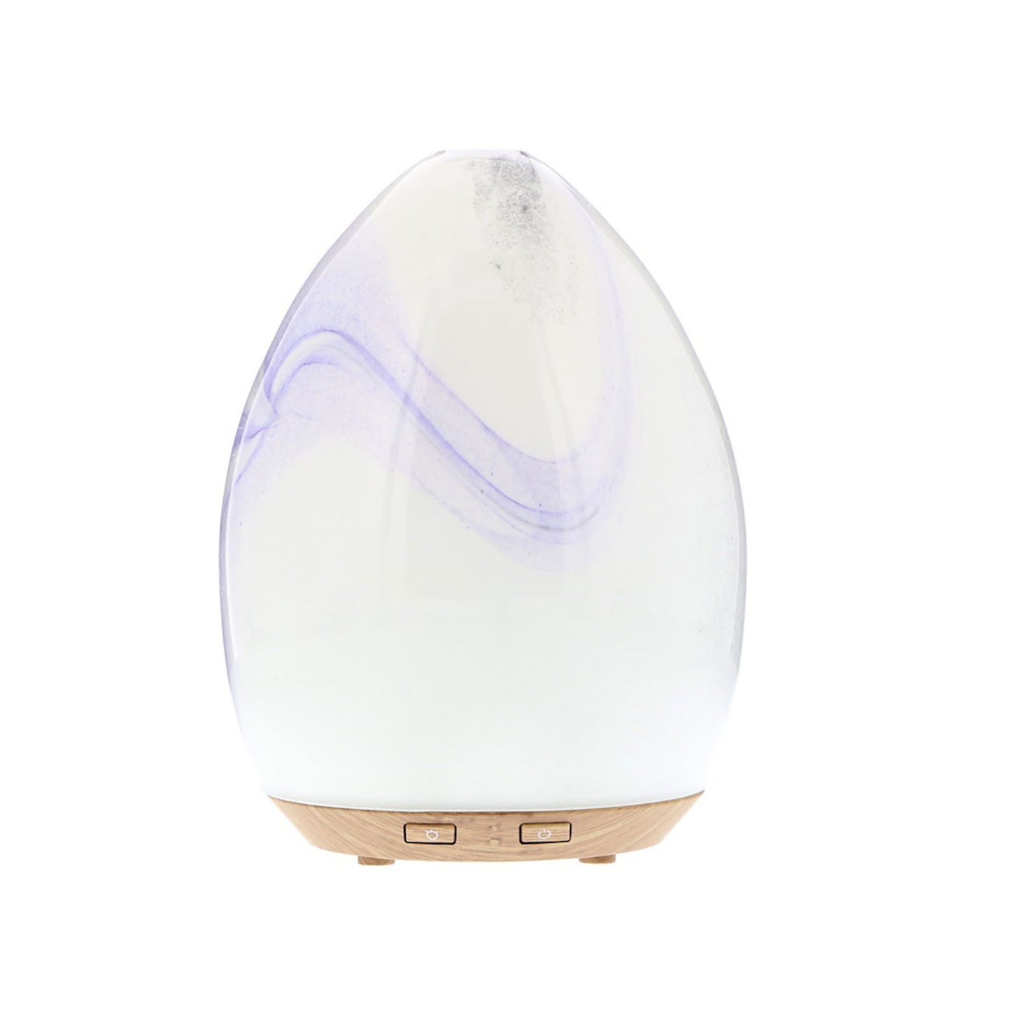 NOW Essential Oils, Ultrasonic USB Glass Swirl Aromatherapy Oil Diffuser, Extremely Quiet, Heat Free and Easy to Clean, Color Changing LED Diffuser - Bloom Concept