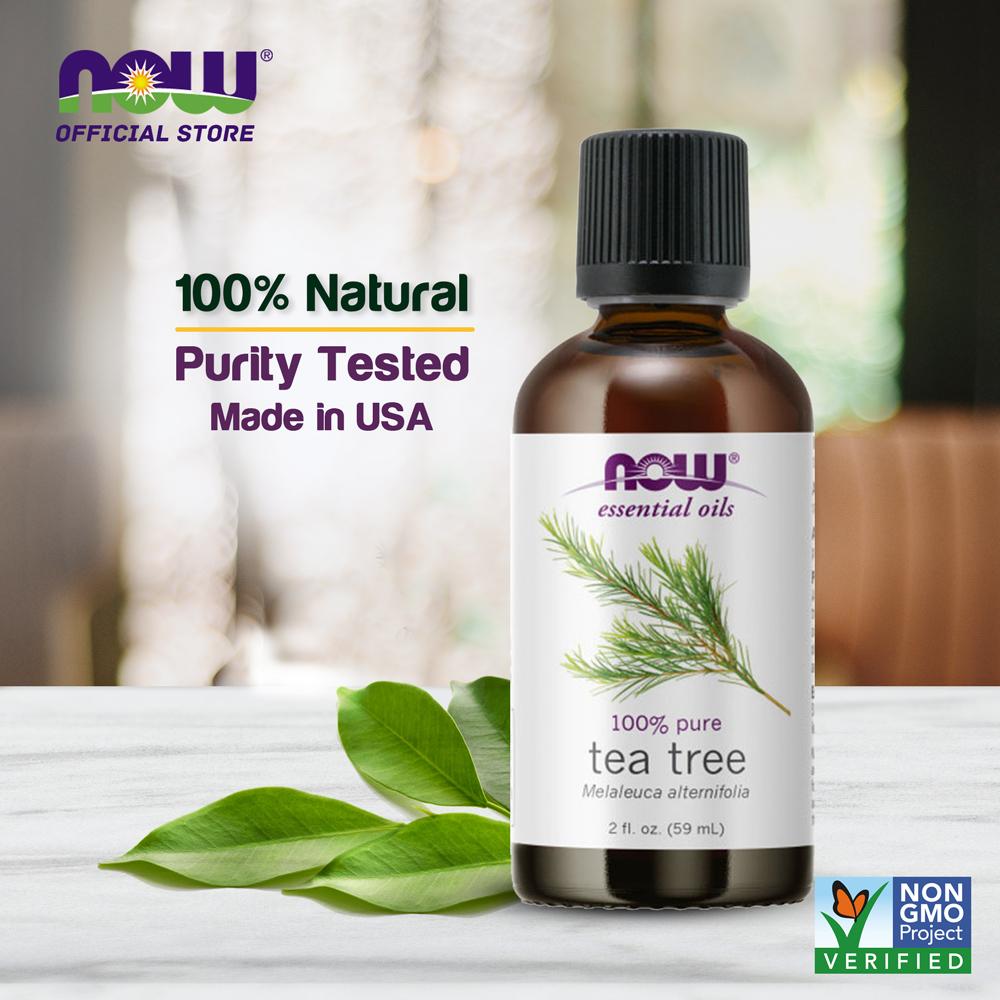 NOW Essential Oils, Tea Tree Oil, Cleansing Aromatherapy Scent, Steam Distilled, 100% Pure, Vegan, Child Resistant Cap, 2-Ounce(59 ml) - Bloom Concept