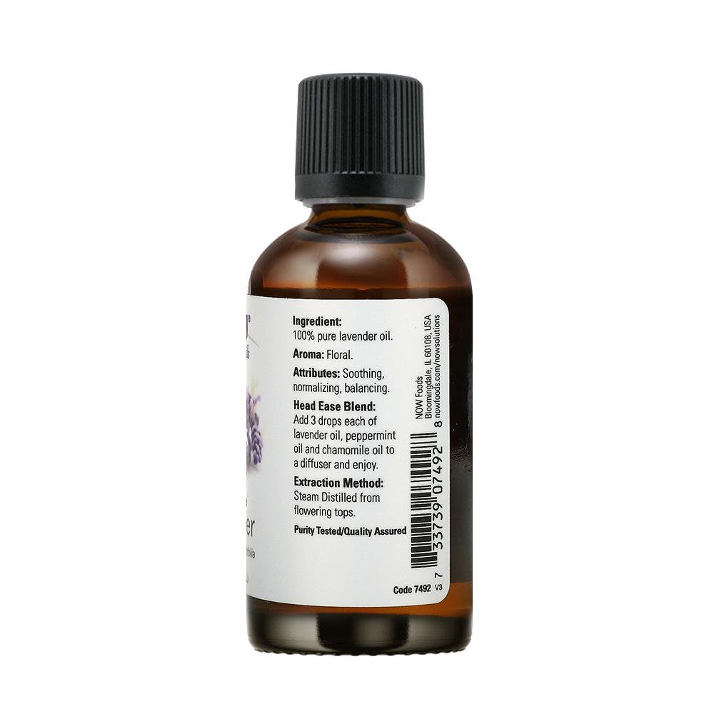 NOW Essential Oils, Lavender Oil, Soothing Aromatherapy Scent, Steam Distilled, 100% Pure, Vegan, Child Resistant Cap, 2-Ounce (59ml) Essential oils NOW Foods USA