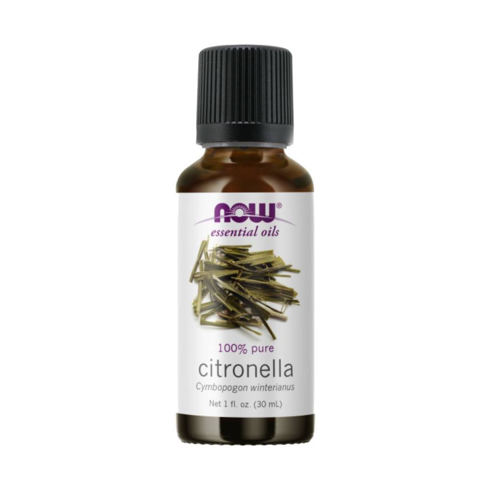 NOW Essential Oils, Citronella Oil, Freshening Aromatherapy Scent, Steam Distilled, 100% Pure, Vegan, Child Resistant Cap, 1-Ounce (30 ml) - Bloom Concept