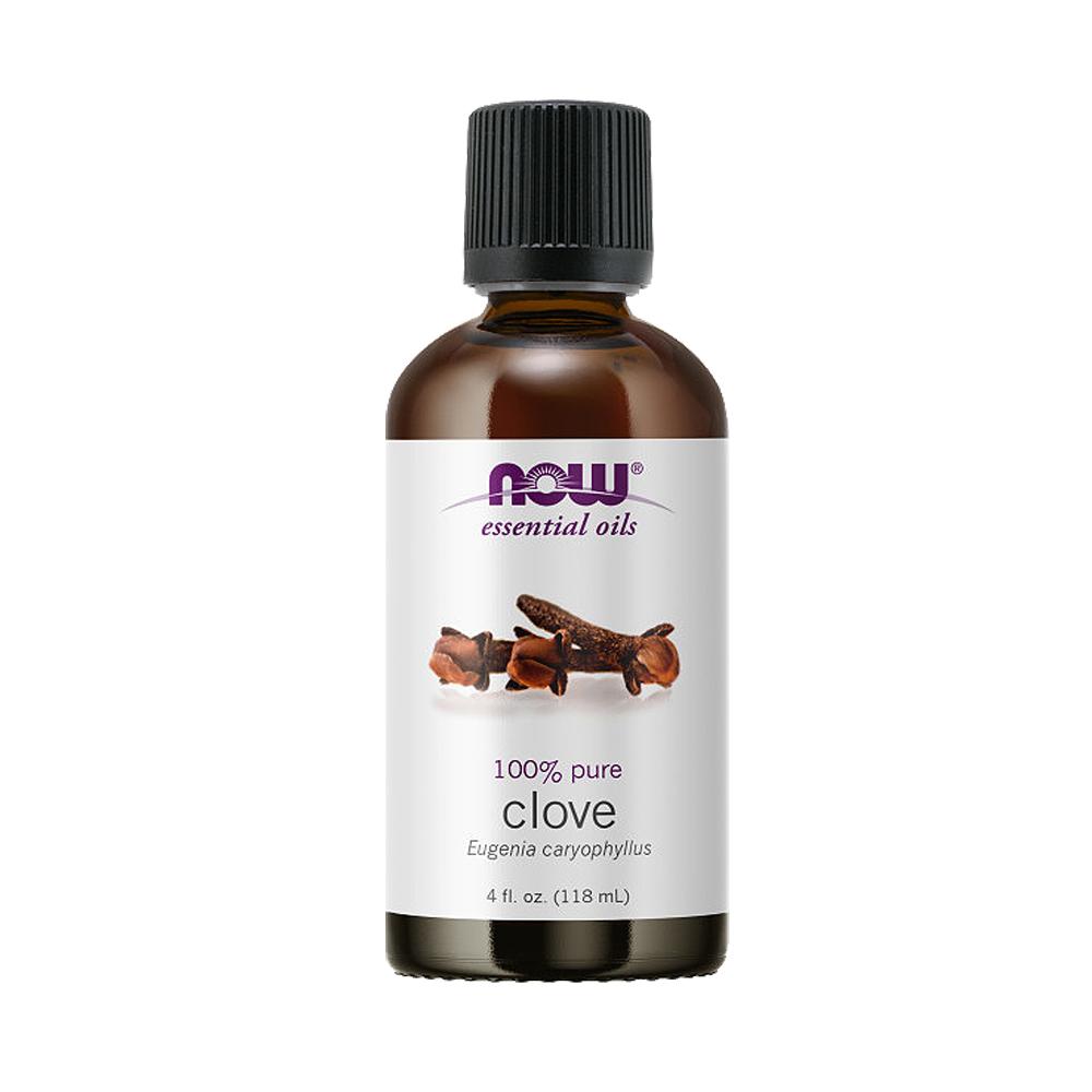 NOW Essential Oils, Clove Oil, Balancing Aromatherapy Scent, Steam Distilled, 100% Pure, Vegan, Child Resistant Cap, 4-Ounce (118 ml) Essential oils NOW Foods USA