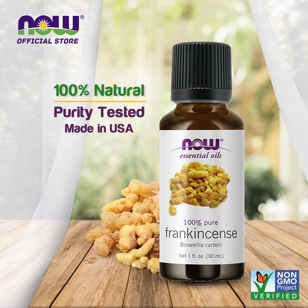 NOW Essential Oils, Frankincense Oil, Centering Aromatherapy Scent, Steam Distilled, 100% Pure, Vegan, Child Resistant Cap, 1-Ounce (30 ml) - Bloom Concept