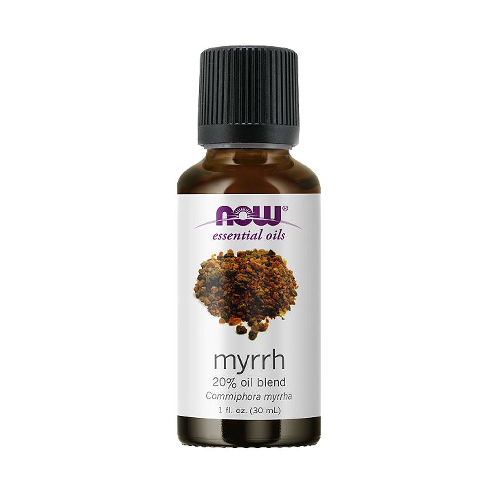 (Best by 11/24) NOW Essential Oils, Myrrh Oil Blend, Meditative Aromatherapy Scent, Steam Distilled, 100% Pure, Vegan, Child Resistant Cap, 1-Ounce (30ml) - Bloom Concept