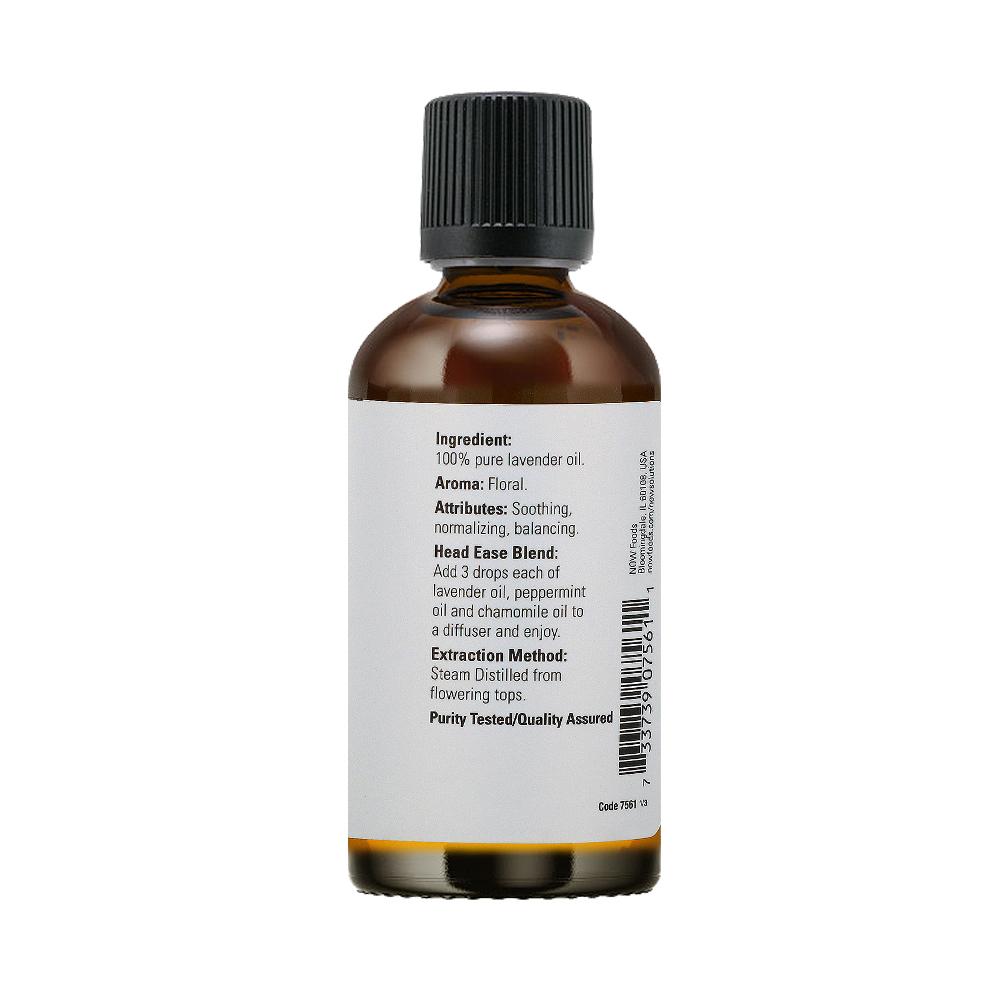 NOW Essential Oils, Lavender Oil, Soothing Aromatherapy Scent, Steam Distilled, 100% Pure, Vegan, 4-Ounce (118 ml) Essential oils NOW Foods USA
