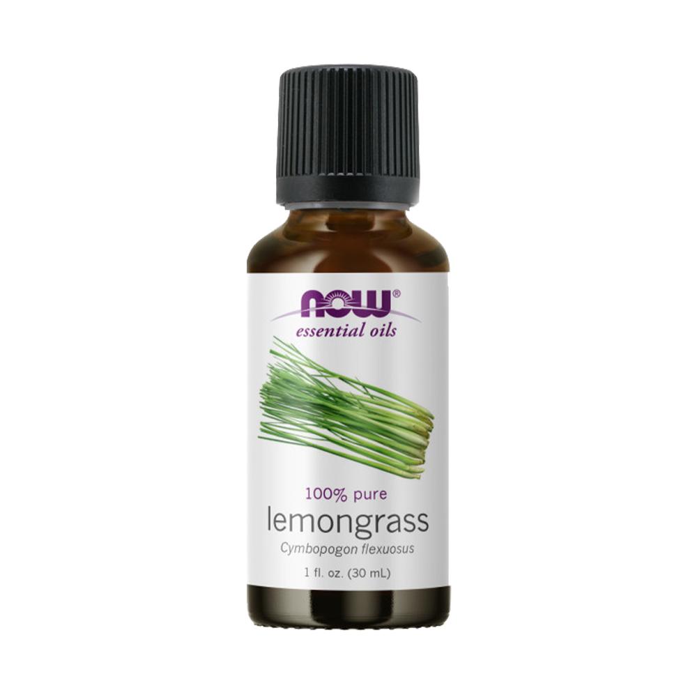 NOW FOODS Essential Oils, Lemongrass Oil, Uplifting Aromatherapy Scent, Steam Distilled, 100% Pure, 1-Ounce (30 ml) Essential oils NOW Foods USA