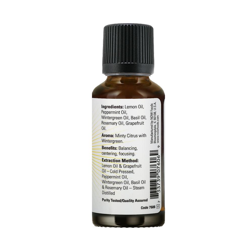 NOW Essential Oils, Mental Focus Oil Blend, Centering Aromatherapy Scent, Blend of Pure Essential Oils, Vegan, Child Resistant Cap, 1-Ounce (30ml) Essential oils NOW Foods USA