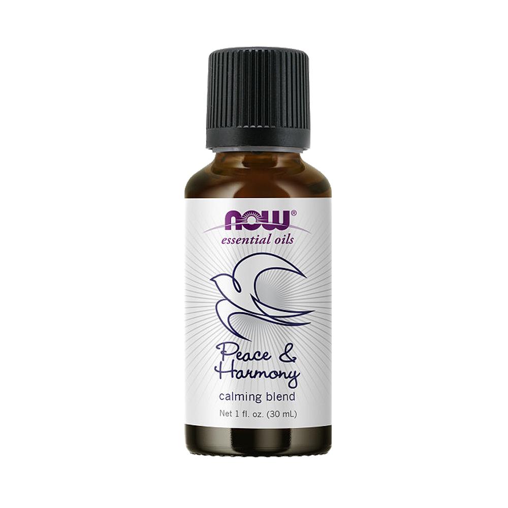 NOW Essential Oils, Peace & Harmony Oil Blend, Calming Aromatherapy Scent, Blend of Pure Essential Oils, Vegan, Child Resistant Cap, 1-Ounce (30ml) Essential oils NOW Foods USA