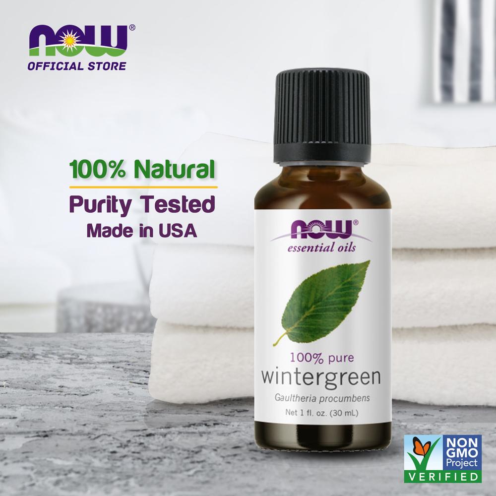 NOW Essential Oils, Wintergreen Oil, Stimulating Aromatherapy Scent, Steam Distilled, 100% Pure, Vegan, Child Resistant Cap, 1-Ounce (30ml) Essential oils NOW Foods USA