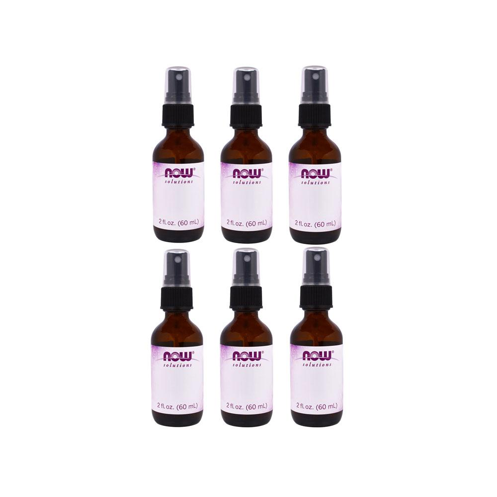 NOW Amber Glass Bottle Sprayer with Blank Label, For Custom Blends and DIY, 6x 2-Ounce Bottles (60ml) - Bloom Concept