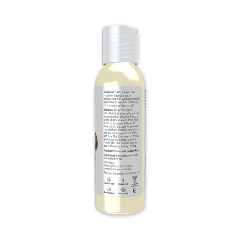 NOW Solutions, Shea Nut Oil, Multi-Purpose Intense Moisturizing Oil for Skin, Scalp and Hair, 4-Ounce (118ml) - Bloom Concept