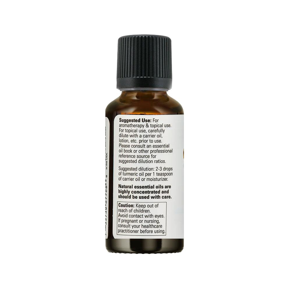 NOW Essential Oils, Turmeric Essential Oil, Soothing, Uplifting, Balancing, 100% Pure, Child-Resistant Cap, 1-Ounce (30ml) Essential oils NOW Foods USA