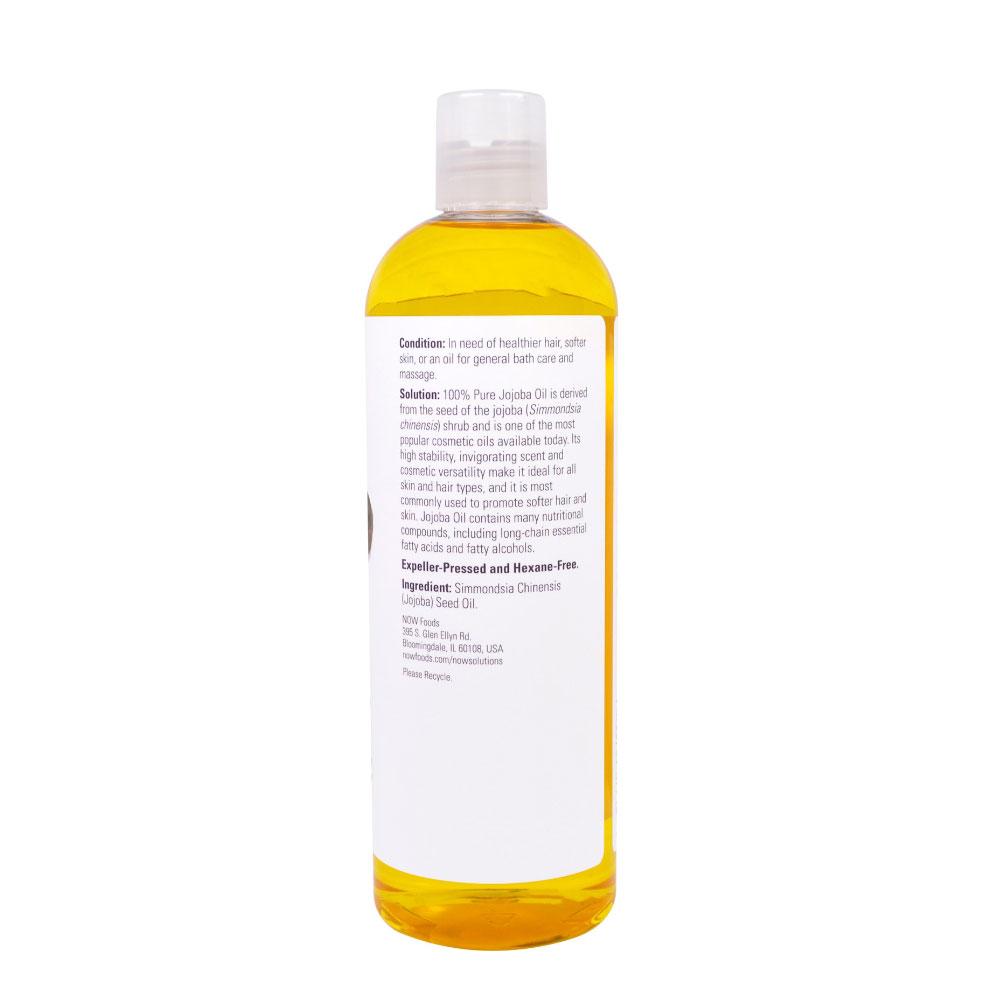 NOW Solutions, Jojoba Oil, 100% Pure Moisturizing, Multi-Purpose Oil for Face, Hair and Body, 16-Ounce (473 ml) - Bloom Concept