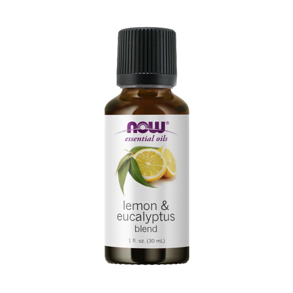 NOW FOODS Essential Oils, Lemon & Eucalyptus Oil Blend, Invigorating Aromatherapy Scent, Blend of Pure Lemon Oil and Pure Eucalyptus Oil, 1-Ounce (30 ml) Essential oils NOW Foods USA