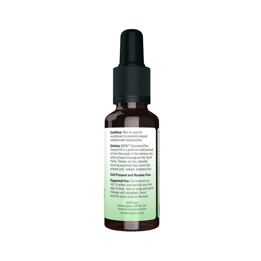 NOW Solutions, Organic Tamanu Oil, Certified Organic and 100% Pure, Promotes Hydration and Rejuvenation, 1-Ounce (30 ml - Bloom Concept