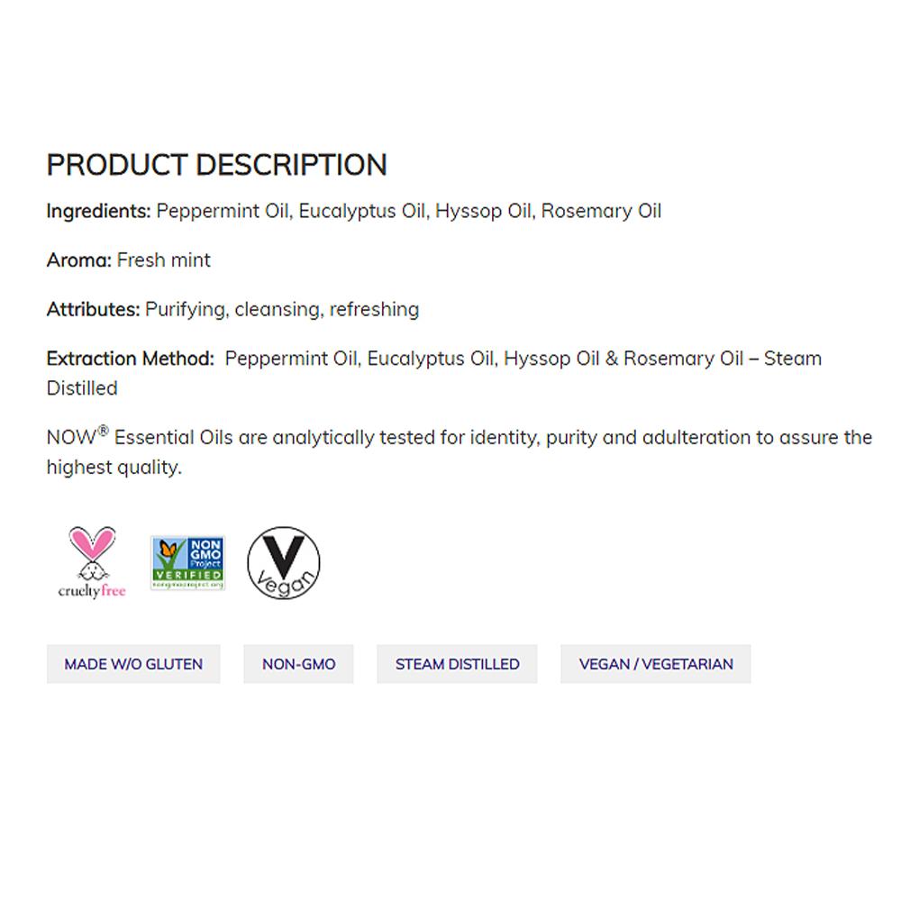 NOW Essential Oils, Clear the Air Oil Blend, Purifying Aromatherapy Scent, 1-Ounce (118 ml) Essential oils NOW Foods USA