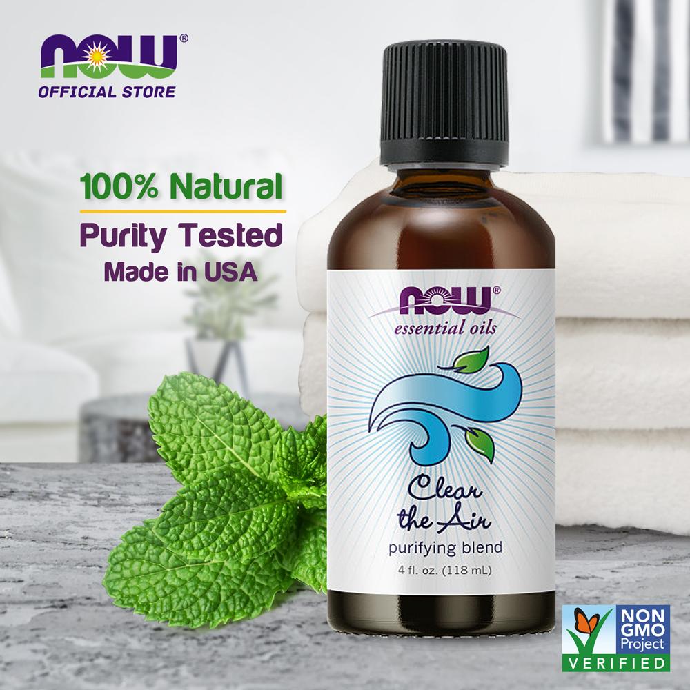 NOW Essential Oils, Clear the Air Oil Blend, Purifying Aromatherapy Scent, 1-Ounce (118 ml) - Bloom Concept