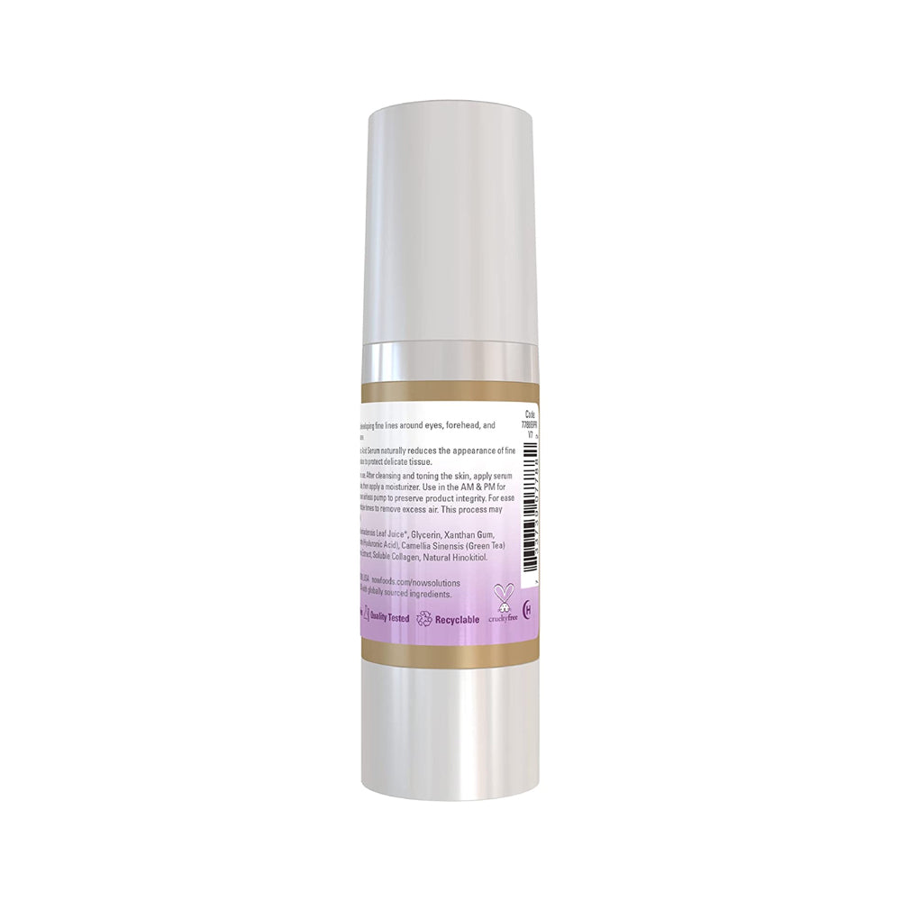 NOW Solutions, Hyaluronic Acid Firming Serum, Naturally Reduces Appearance of Fine Lines, 1 fl oz (30 ml) - Bloom Concept