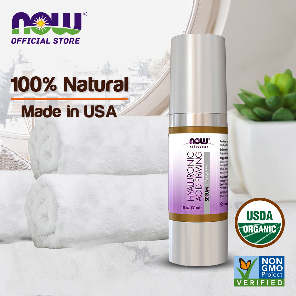 (20% OFF) NOW Solutions, Hyaluronic Acid Firming Serum, Naturally Reduces Appearance of Fine Lines, 1 fl oz (30 ml)-Best by 03/24 - Bloom Concept