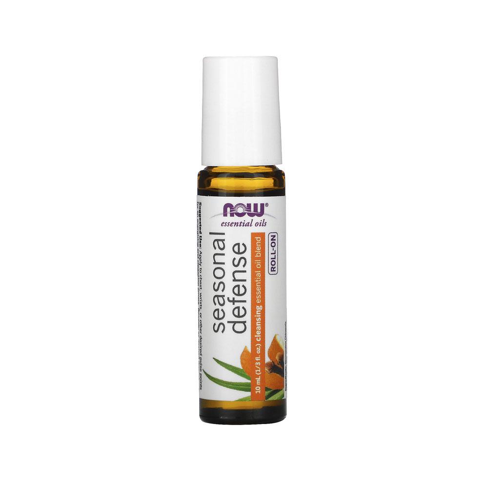 (30% OFF) NOW Essential Oils, Seasonal Defense Roll On, Non-GMO Project Verified, Cleansing Blend, Steam Distilled, Topical Aromatherapy, 10-mL--Best by 02/24 - Bloom Concept