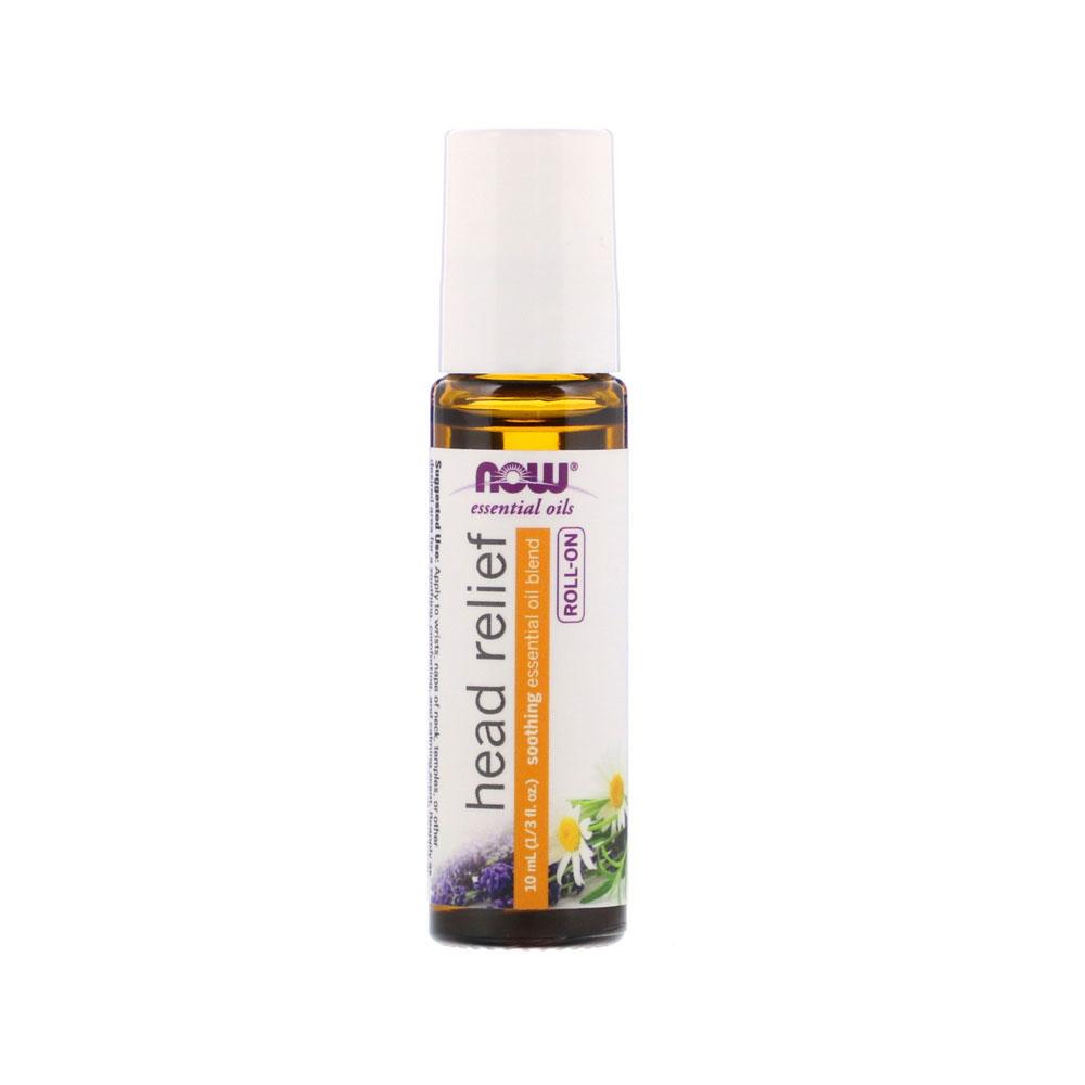 (30% OFF) NOW Essential Oils, Head Relief Roll-On, Certified Non-GMO, Soothing Blend, Steam Distilled, Topical Aromatherapy, 10-mL--Best by 02/24 - Bloom Concept