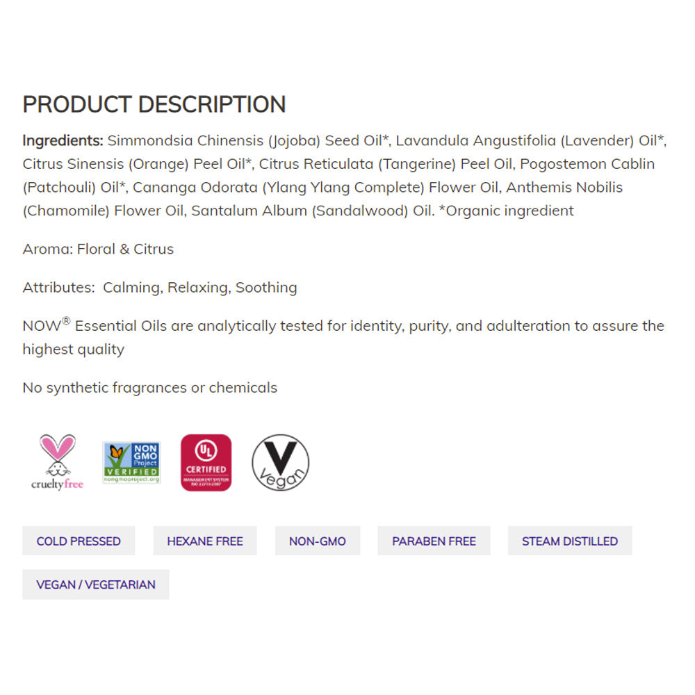 NOW Essential Oils, Take A Zen Ten Roll On, Non-GMO Project Verified, Relaxing Blend, Steam Distilled, Topical Aromatherapy, 10-mL Essential oils NOW Foods USA