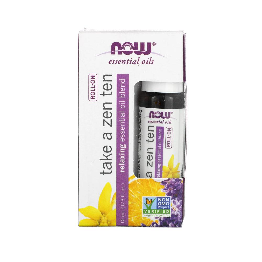 (60% OFF) NOW Essential Oils, Take A Zen Ten Roll On, Non-GMO Project Verified, Relaxing Blend, Steam Distilled, Topical Aromatherapy, 10-mL--Best by 02/24 - Bloom Concept