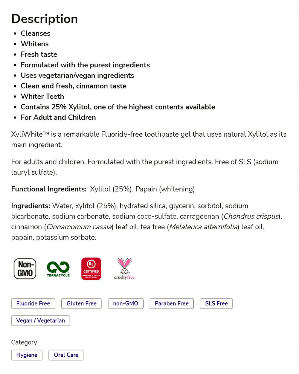 NOW Foods XyliWhite Cinnafresh Toothpaste Gel, 6.4 oz (181g) Personal Care NOW Foods USA