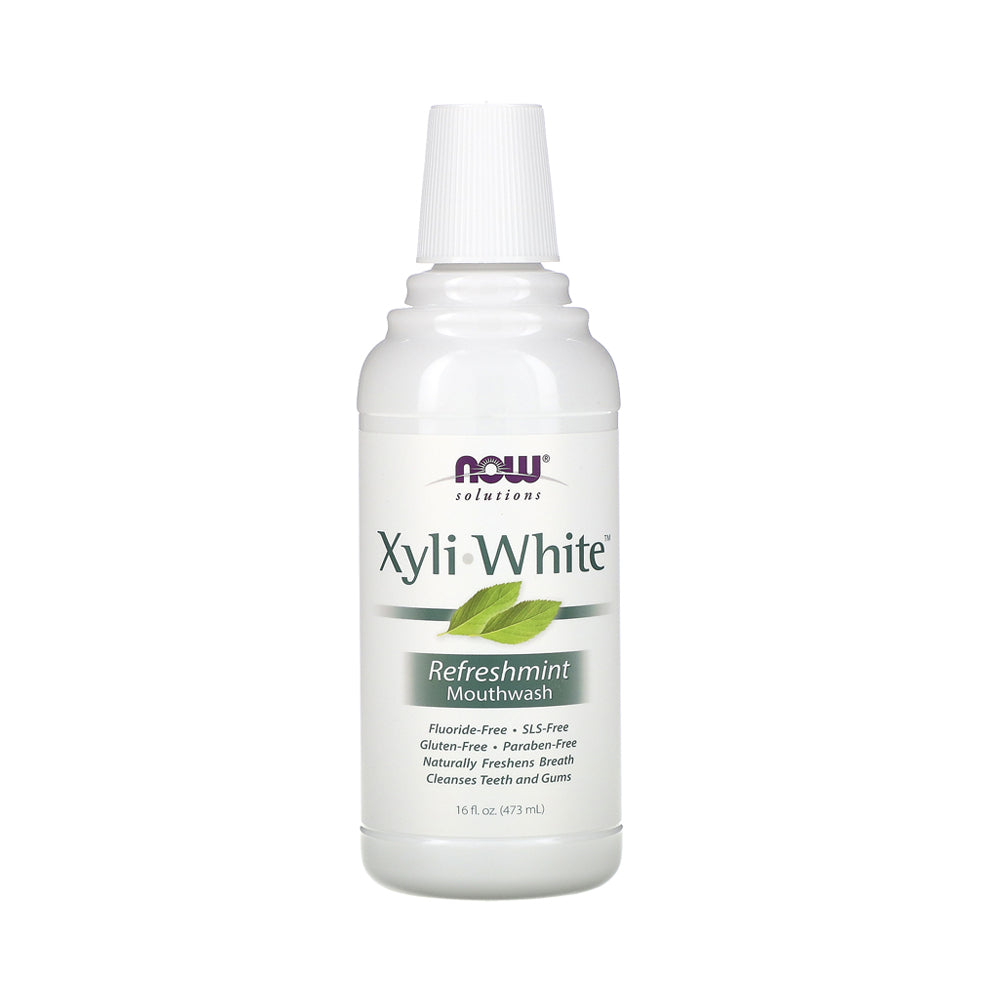 NOW Solutions, Xyliwhite Mouthwash, Refreshmint Flavor, Naturally Freshens Breath, Cleanses Teeth and Gums, 16-Ounce (473 ml) Personal Care NOW Foods USA